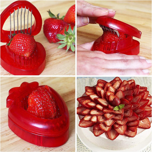 MSC International Joie Strawberry Hull and Slice, 2-Piece Set, BPA Free, Red