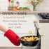 Moss & Stone 12 Inch Large Skillet with Lid, 5 Quart Nonstick Deep Frying Pan, Dishwasher & Oven Safe, PFOA Free