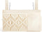 Mkono Boho Macrame Bedside Caddy Hanging Organizer, 4 Pockets for Remote, Magazine, Accessories, Fixed Straps and Hooks