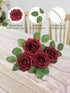 MACTING 30PCS Artificial Rose Flowers, Real Touch Fake Red Foam Roses for DIY Wedding Bouquets, Crafts, Home Decor
