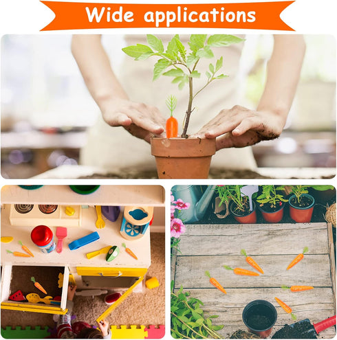 30Pcs 0.55 Inch CHGCRAFT Mini Easter Decor Carrots Realistic Fake Fruit Lifelike Carrots Simulation for Floral
