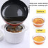 17oz, ONTUBE Ceramic Bacon Grease Container Keeper with Strainer, Frying Oil Storage Can White