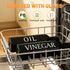 EJGIEGSO Set 2, 17oz/500ml Oil and Vinegar Dispenser of Extra Thick Glass Oil & Vinegar Cruet with Stainless Steel