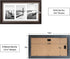 Space Art Deco 7x14 Collage Picture Frame with 3 Openings for Three 4x6 Photos or 7x14 Prints, Dark Brown/Ornate Gold