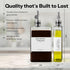 Set, Set 2) Glass Olive Oil Dispenser Bottle for Kitchen by Brighter Barns - Oil and Vinegar Dispenser Coffee Syrup