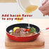 17oz, ONTUBE Ceramic Bacon Grease Container Keeper with Strainer, Frying Oil Storage Can White
