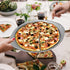 14 Inch Nonstick Pizza Pan for Oven, Durable with Widen Handles for Cooking, Baking, and Grilling (2, Grey)