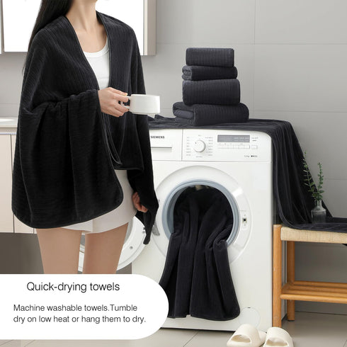 18 Set 6 Towels,6 6 Set Piece Family Bath Towel Include Bath Hand Towels and Washcloths Soft Bathroom Towel