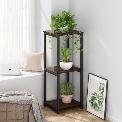3 (3 Plant Stand Indoor Corner Tall Tier Metal Modern Flower Storage Plant Shelf Holder for Living Room Balcony