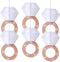 Engagement Party Decorations - Bridal Shower Supplies, Honeycomb Ring Hanging Decorations, Rose Gold Glitter Diamond