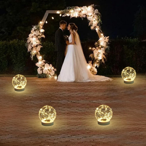 6.5-inch Decor(1 Floating Pool Lights Solar Powered, Glow in The Dark Warm White Solar Globe Pool Lights That Float