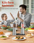Set Set 4.5 oz 1.8" Electric Salt and Pepper Grinder with Storage Base, Stainless Steel Rechargeable Salt and Pepper
