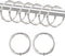 Shower Curtain Hooks, Rustproof Decorative Metal Round Shower Curtain Rings for Bathroom Shower Rod, 12 Pack (Nickel)