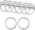 Shower Curtain Hooks, Rustproof Decorative Metal Round Shower Curtain Rings for Bathroom Shower Rod, 12 Pack (Nickel)