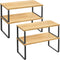 SONGMICS Cabinet Organizer Shelf, Set of 4 Kitchen Counter Shelves, Kitchen Storage,