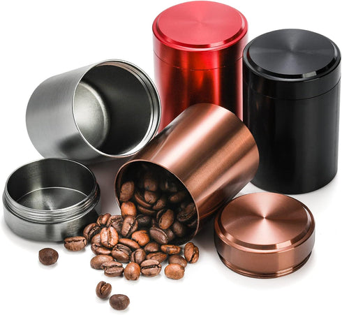 Yesland 8 Pack Smell Proof Containers, 1.7 oz Aluminum Storage Jar, Mini Tea Tins for Spices, Coffee, Teas