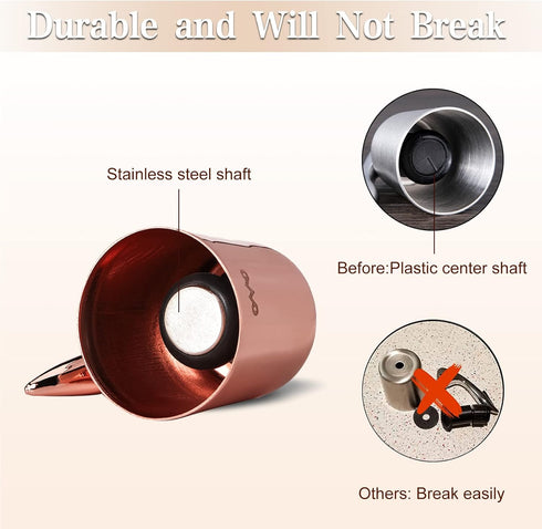 OWO 2 Pack Stainless Steel Wine Bottle Stopper, Reusable Wine Saver with Silicone Seal, Rosegold