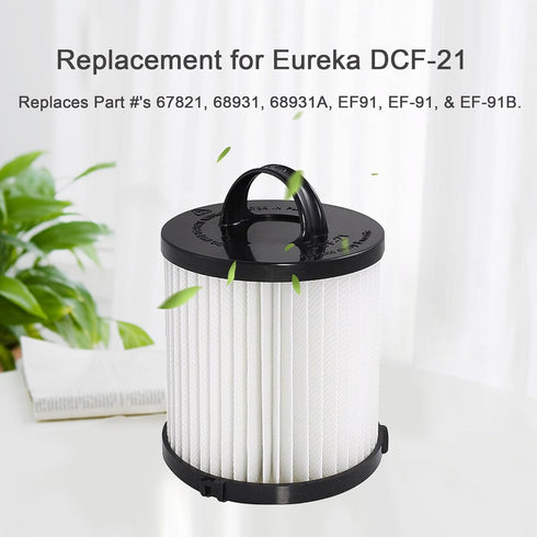 EZ SPARES 2Pcs Replacement for Eureka DCF-21 Premium Washable Hepa Filter, Fits Eureka/Sanitaire Vacuums