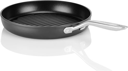 TECHEF Onyx Collection 12-inch Grill Pan - New Teflon Platinum Non-Stick Coating, Made in Korea