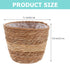 Zerodeko Flower Girl Basket, Woven Seagrass Belly Basket, Rustic Plant Pot for Home Decor, 18cm
