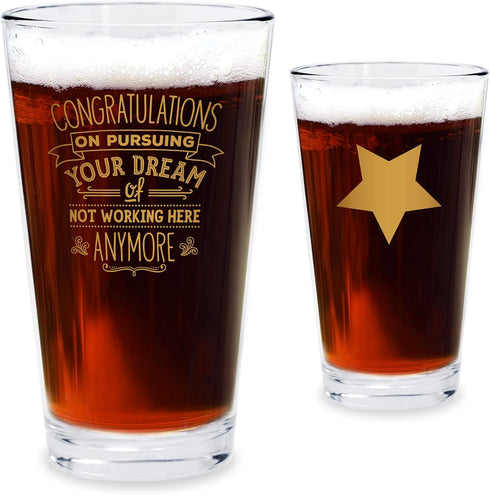 Bad Bananas Farewell Gifts for Coworkers - 16 oz Beer Pint Glass, Going Away Gifts for Friends