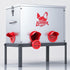LUIHER Chicken Food Dispenser 40lb 6 Ports Large Capacity Galvanized Metal Poultry Feeder