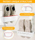 DegMongee 2-Pack Closet Wall Mounted Shoe Rack with Sticky Strips, Space Saving Hanging Shoe Rack, No-Drill Hanging