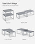 SONGMICS Spice Racks - Set of 2 Metal Cabinet Shelf Organizers, Stackable, Expandable, Silver