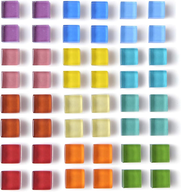 Mymazn 48 Pack Glass Refrigerator Magnets, Cute Color Decorative Magnets for Office Locker