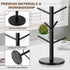 Mug Tree - Thicker Base Coffee Cup Holder for Countertop, Sturdy Wood Stand with 6 Hooks