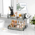 Counter 2 Countertop, Bathroom Organizer, Tier Makeup Skincare Storage Tray with Hair Dryer Holder and Toothbrush Rack