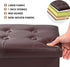 17x13x13inches ALASDO Storage Ottoman Footrest Stool Small Ottoman with Storage Foldable Ottoman Leather Foot Rest