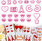 Keoker 24 Shapes Polymer Clay Cutters for Valentines Day, Earring Making, Conversation Heart Clay Cutters
