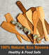 6 Wooden Spoons for Cooking, 100% Natural Nonstick Beechwood Utensils Set