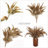 CATTREE 2 Pack Artificial Plants for Christmas, Gold Faux Shrubs, Plastic Grass Simulation for Home & Garden Decoration