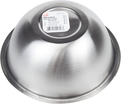 Chef Craft Brushed Mixing Bowl, 3-Quart, Stainless Steel by Chef Craft