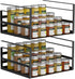 2 Pack PEKGRIL Under Shelf Basket, Black Undershelf Storage Basket, Heavy Duty Slide-in Hanging Storage Basket, Metal