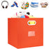 Robuy Set of 4 Foldable Cube Storage Bins, Fabric Storage Boxes with Dual Metal Handles for Organizing Clothes, Toys,