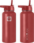 IRON °FLASK Sports Water Bottle, 32 Oz, Wide Mouth with 3 Straw Lids, Insulated Thermos for Men, Women, Kids