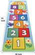 Count 3 7 26''x55'' Hop and Hopscotch Rug, Kids Floor Play Area Rug Game Carpet Crawl Jump Mat, Children Numbers