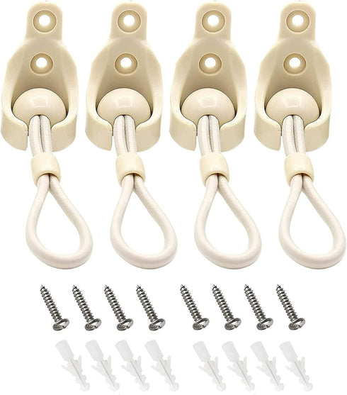 Universal Bungee Kit Parts for Blackout Roller Up Blinds (2 Set, Sand) Sun Shades