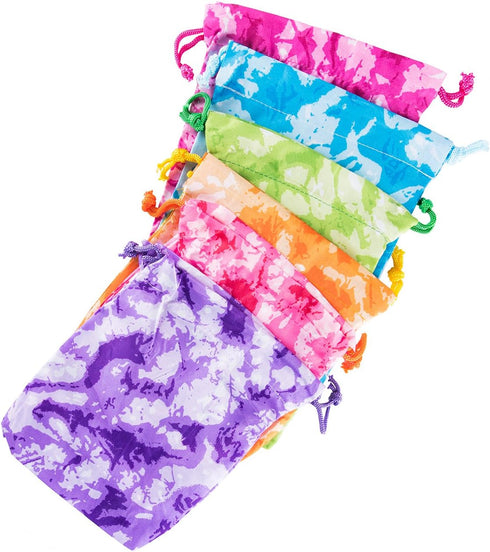 Super Z Outlet Tie-Dye Camouflage Drawstring Bags, Party Favors, Arts & Crafts Activity, 7"x10" (12)