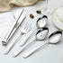 BEWOS 20-Piece Large Serving Utensil Set, Includes Spoons, Tongs, Forks, Cake Server, Stainless Steel, Dishwasher Safe