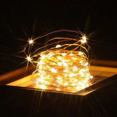 2 Pack 33ft 100 8 Beingreat USB Plug-in Fairy Lights, Mini LED Copper String Lights with Modes, USB Starry Lights