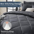 Set 7-Piece Set HEVUMYI Full Comforter - All Season Bed in a Bag Full, Ultra Soft Bedding with Comforter, Flat Sheet