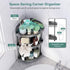 3 Corner Shower Caddy Standing, Tier Shower Organizer Stand with Soap Holder, Rustproof Shower Shelves for Bathroom
