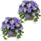 Briful 2 Pack Fake Morning Glory with Handwoven Basket - 8.2" Faux