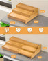 3-Tier Organizer(2pack) VenDotbi Spice Rack, Expandable Bamboo Spice Rack Organizer for Cabinet, Kitchen, Pantry