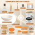 Complete Sourdough Starter Kit, Sourdough Bread Baking Supplies, Banneton Bread Proofing Basket with Glass Sourdough