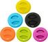 KSENDALO Coffee Mug Lids, Thicker Eco Reusable Silicone Travel Mug Cover Set, Mix-color (7pcs, 3.15" Inner Diameter)